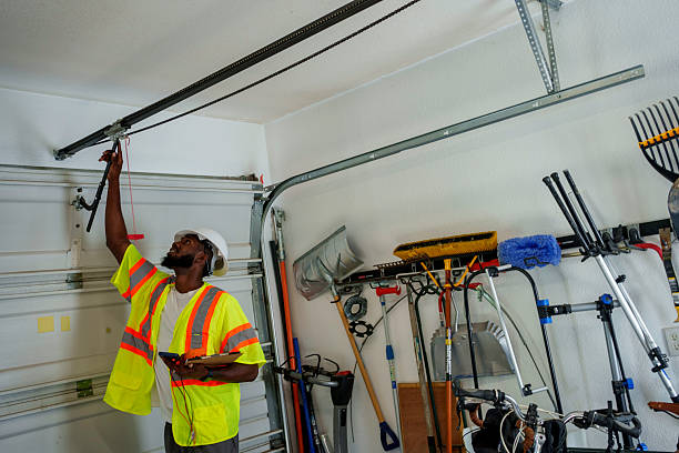 Professional Garage Door Panel Replacement technician working in Harrison County County, IA